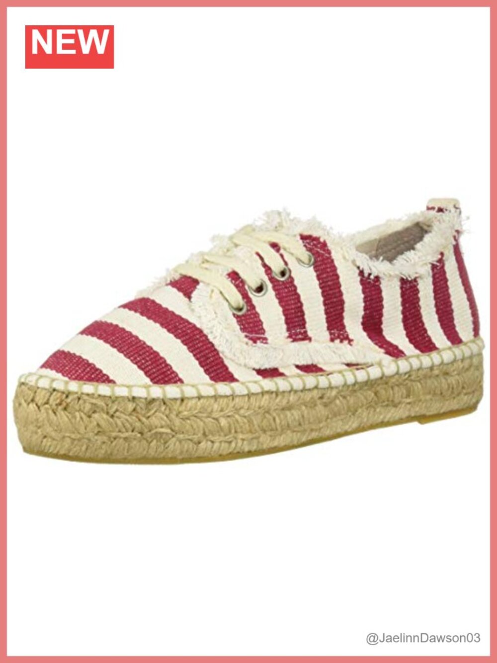 Canvas Tie Espadrilles with Jute Rubber Sole